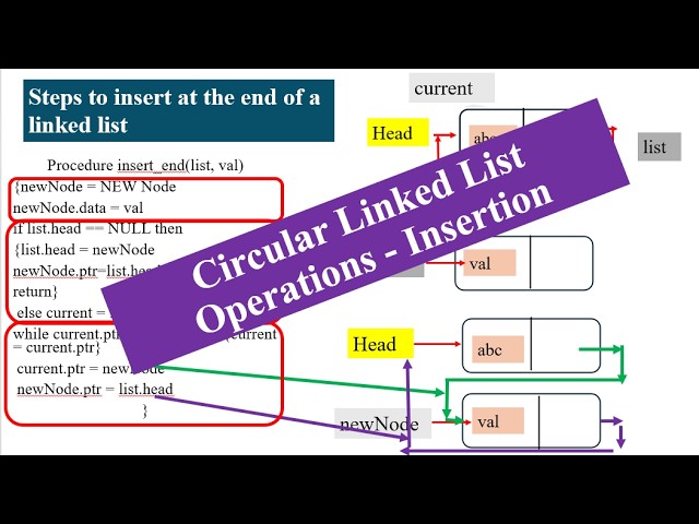 Circular Linked List Operations -  Insertion