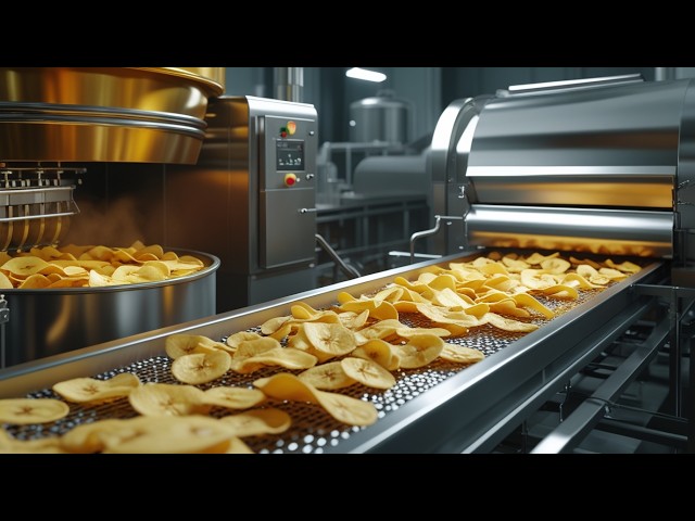Inside Modern Factory: How Plantain Chips Are Processed | Full Production Line (24/7 LIVE)