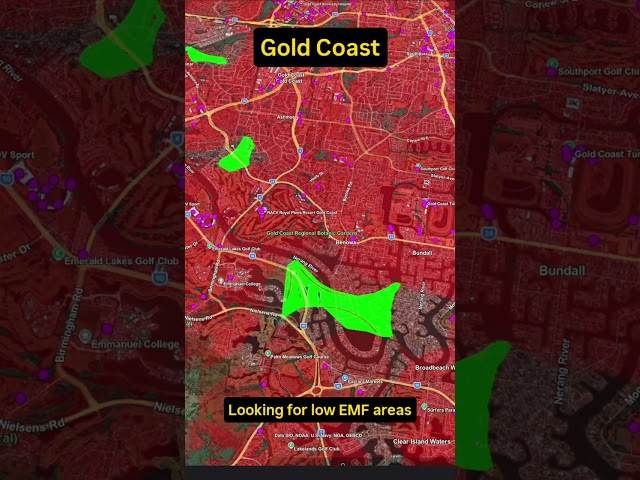 Gold Coast - Looking for low #RF #EMF areas with #googleearth