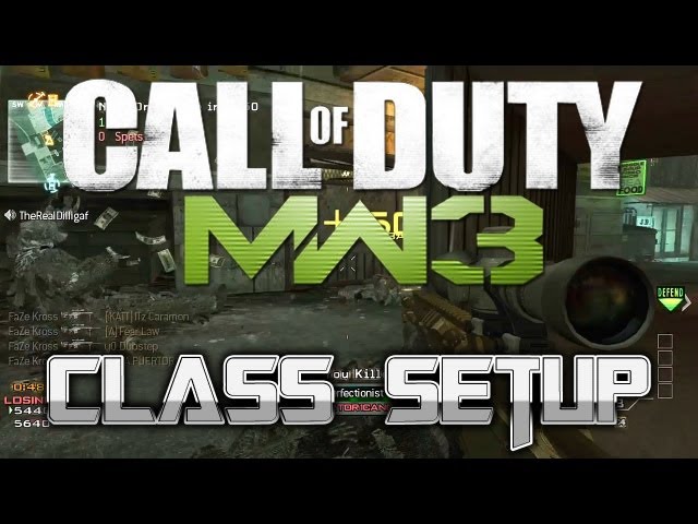 FaZe Kross - MW3: Sniper Class Setup - Quick Scoping