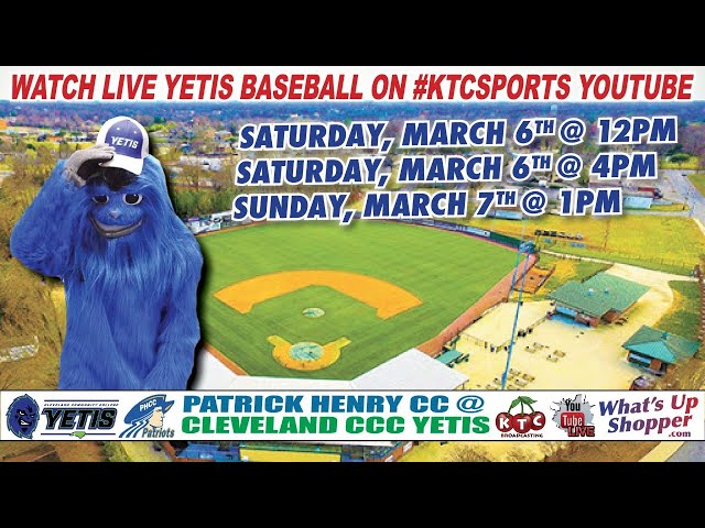 CCC Yetis vs Patrick Henry CC - Game 3/3 - JuCo baseball - KTC Broadcasting