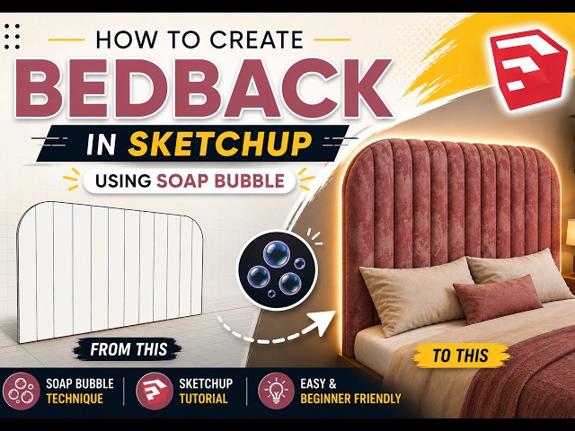 How to Create BEDBACK in SketchUp