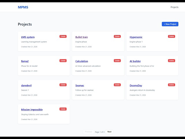 Mini Project Management System (MERN) | React + Node.js + MongoDB | Full Demo
