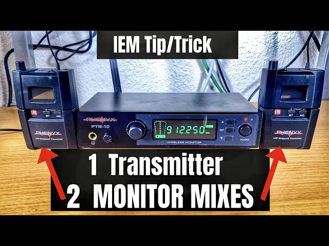 Cómo enviar DOS mezclas de IEM separadas desde UN transmisor