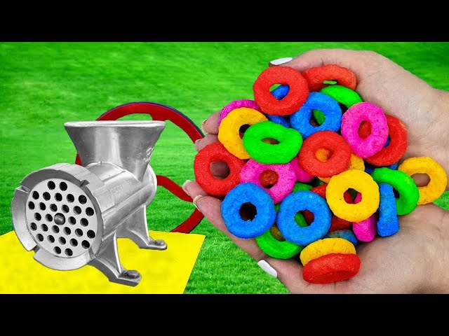 EXPERIMENT COLORFUL CHEETOS VS MEAT GRINDER