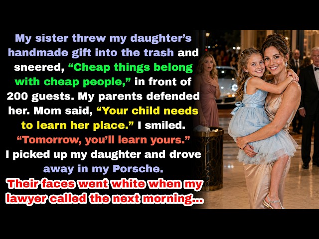 My Sister Trashed My Daughter’s Gift in Front of 200 Guests — Then My Lawyer Called...