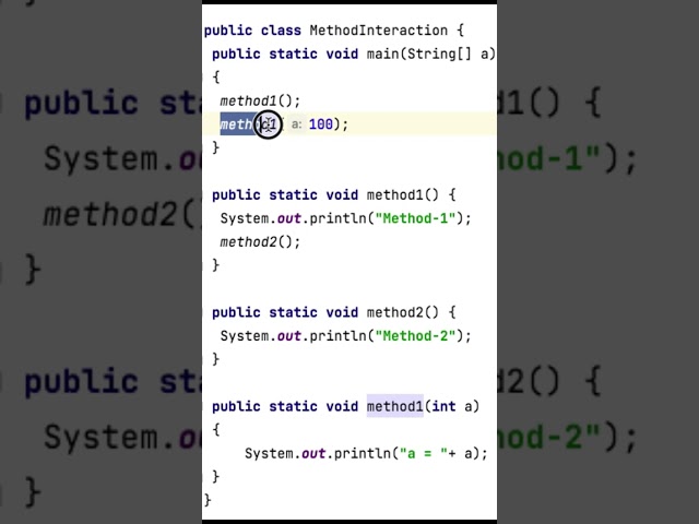 METHOD CALLING IN JAVA