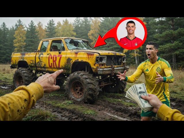 FIRST Start of RONALDO'S Abandoned MONSTER TRUCK | POV Test Driving Forgotten CR7 Monster Truck