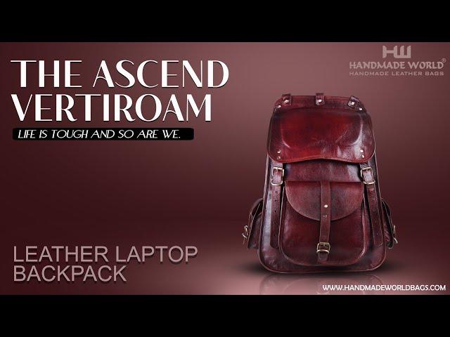 The Ascend Vertiroam Brown Leather Backpack | Handmade World | Shoulder Bag | Leather Backpack