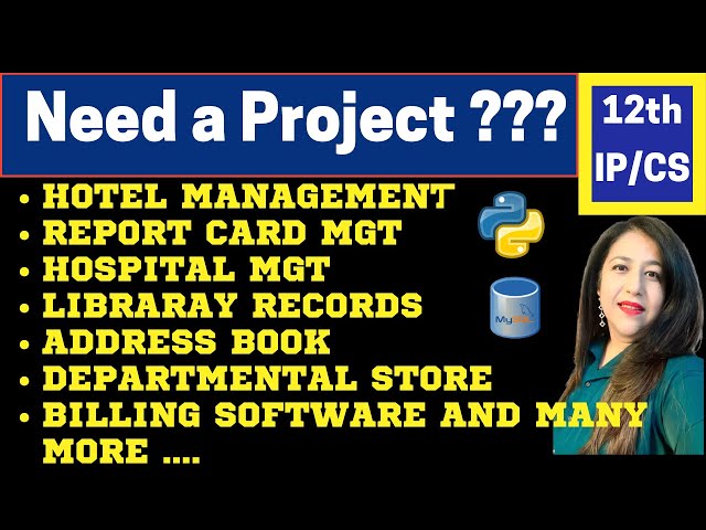 Need a Project for Class 12th IP or CS? Download it from here,Complete Project Code #project #python