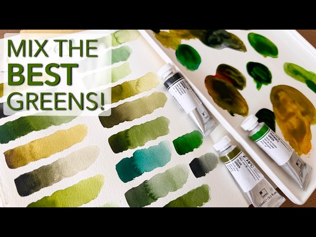 This is BY FAR my FAVORITE color! How To Mix The BEST Greens!