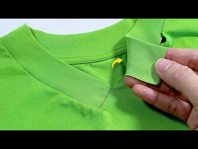 Turn ROUND NECKLINE into V-NECK You'll Want to Try | No Machine Needed