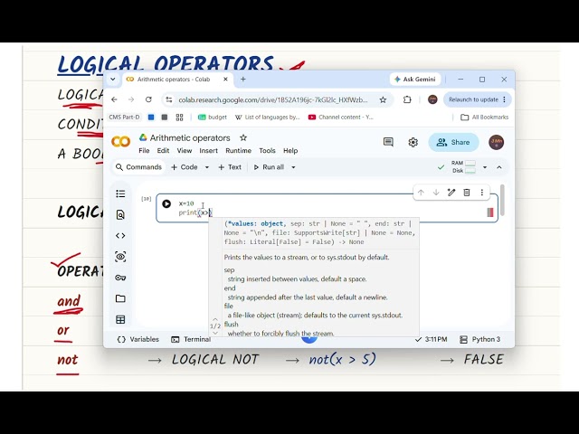 Logical Operators | Basic Operators (Arithmetic, Comparison, Logical) | Python in Pharmacy