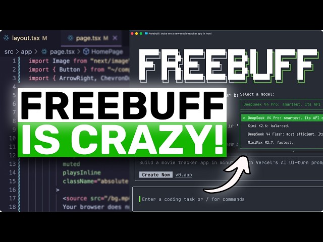 Freebuff Coder: This FULLY FREE AI Coder is ACTUALLY CRAZY!