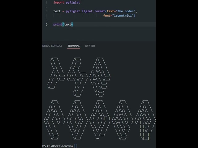 ASCII Art in python
