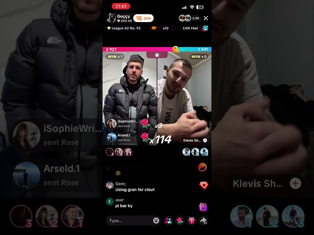 Guccy me Klevisin e Korces Lot live 😂