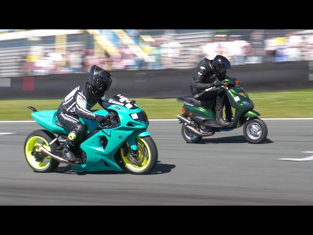SCOOTER 180CC vs SUPERBIKES | DRAG RACES
