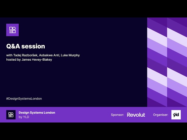 Q&A session - Design Systems London #17