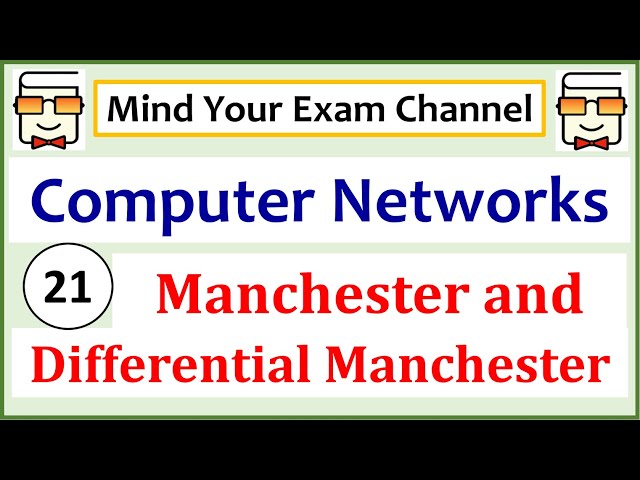 Biphase Line Coding | Manchester & Differential Manchester | Computer Networks | Lecture 21