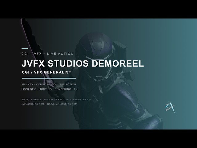 JVFX Studios | CGI & VFX Demo Reel 2026 — 3D, Live Action, Compositing & Visual Effects