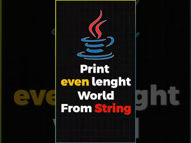 Find even letter words ! Java interview questions #shorts #java