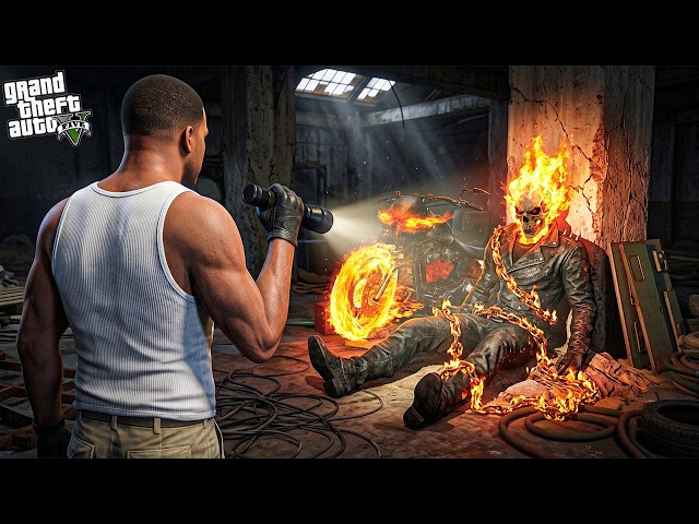 Franklin Unexpectedly Found An Abandoned Ghost Rider Suit in GTA 5 !