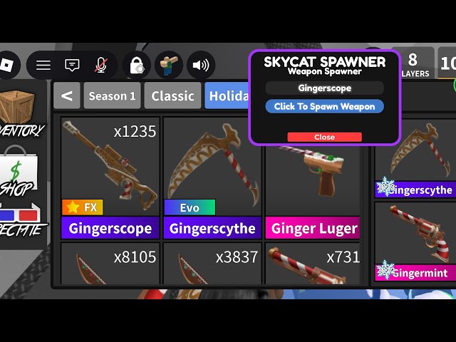 NEW! MM2 weapon spawner script *TRADABLE* no key direct link pastebin!
