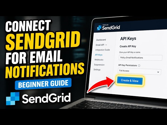 How to connect SendGrid for policy email notifications - Beginner Guide