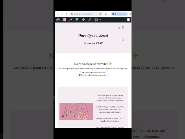 Ma boutique se réinvente.
