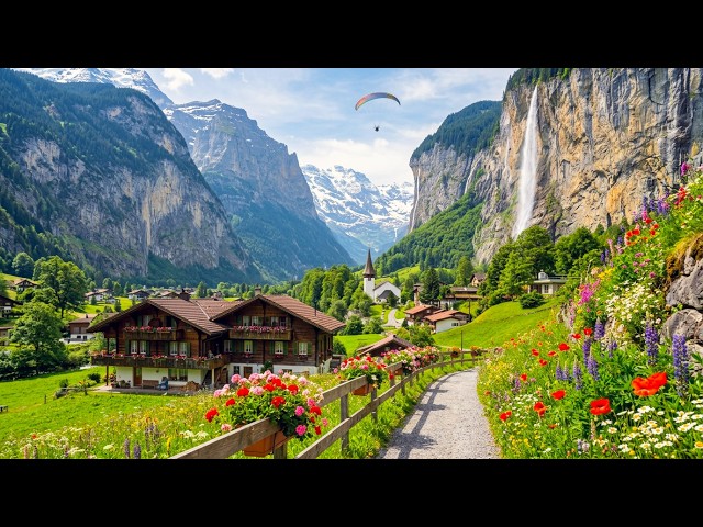 🇨🇭 Lauterbrunnen Switzerland 8K | Most Stunning Swiss Village with Waterfalls, Rivers & Streams