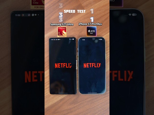 Samsung Galaxy S25 Ultra Vs iPhone 17 Pro Max Speed Test