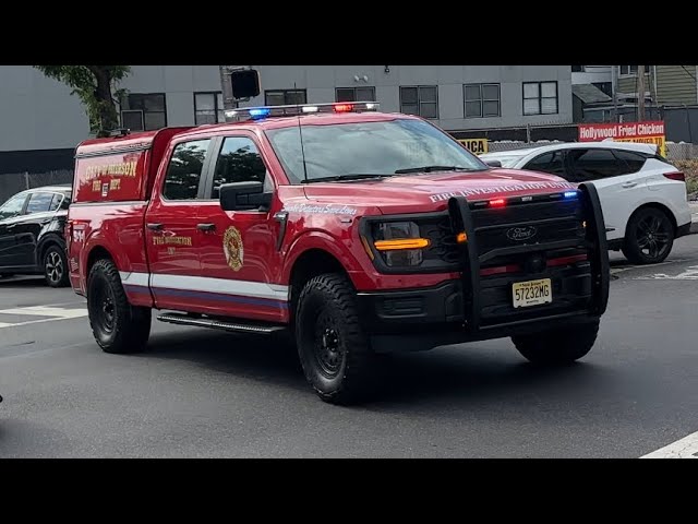 Paterson Fire Dept Fire Investigation Unit Responding Code 3 in Traffic 7/27/25