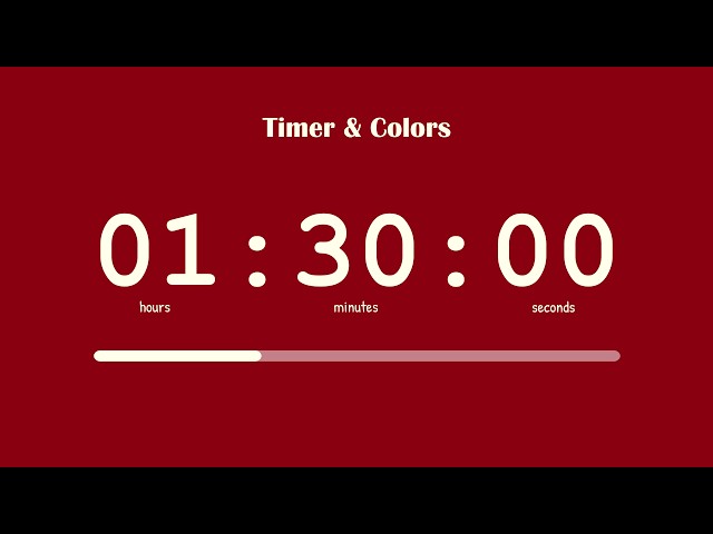 ⏳ 1 Hour 30 Minute Timer / 🍎 Aural Carmine Aesthetic Countdown