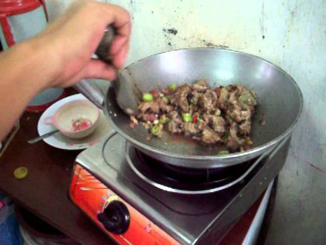 Cooking Snake Adobo with Hot Chili - Asian Dish