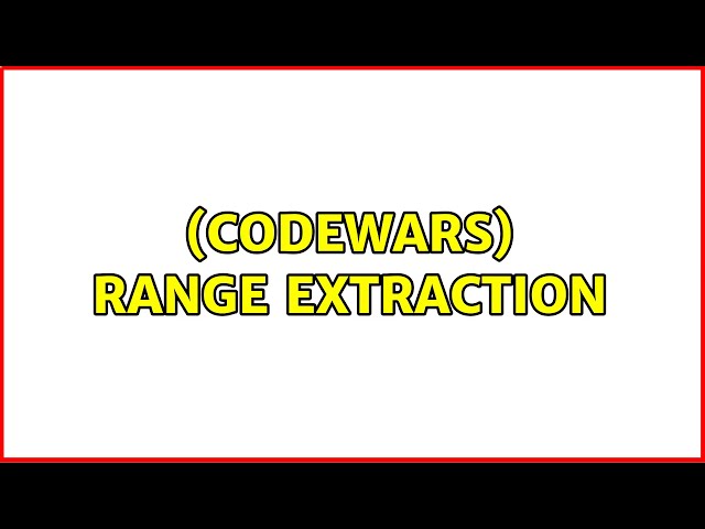 (Codewars) Range Extraction