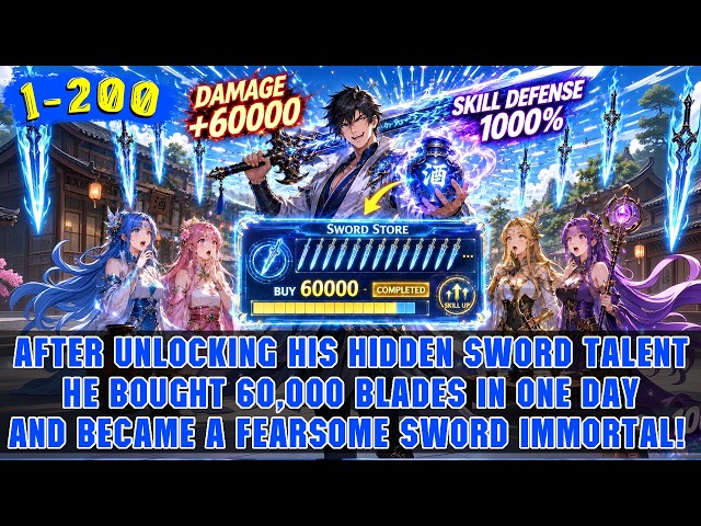 🔥Each Sword Adds +1% Permanent Damage, So He Bought 60,000 and Became an Unstoppable Sword Immortal!