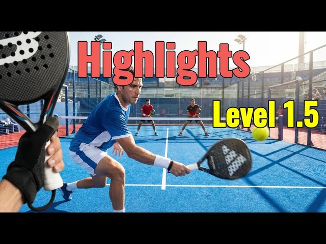 Padel Match Highlights / Level 1.5 Players / First Person POV