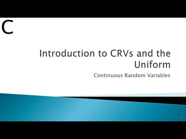 Introduction to Continuous Random Variables and the Uniform Distribution: Concept