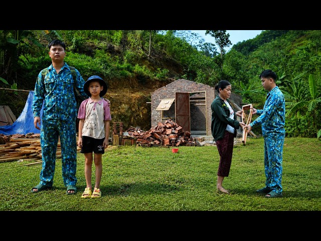 The soldier and his daughter began building their dream home from scratch.