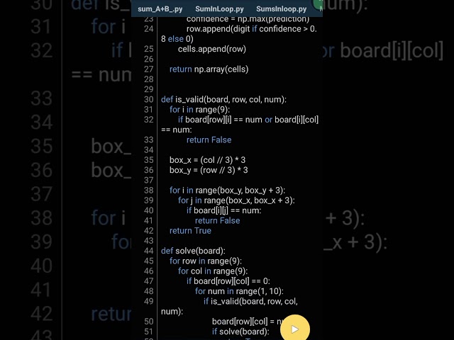 Sudoku Solver || Ml and Ai #programmingtutorial