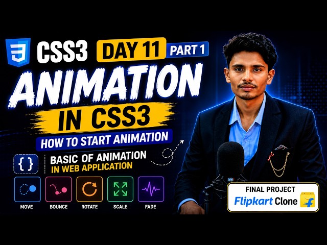 Full Stack Web Development | CSS3 Animation Tutorial | Animation & @keyframes | Day 11 Part 1