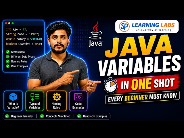 Java Variables in One Shot 🚀 | Complete Beginner Guide
