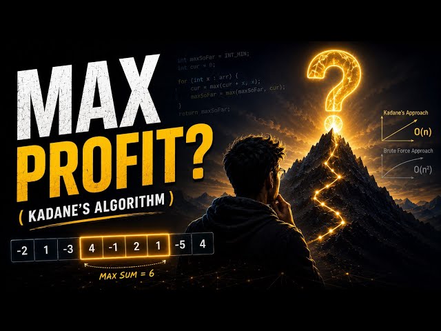 How One Algorithm Finds the Maximum Profit | Kadane's Algorithm Explained