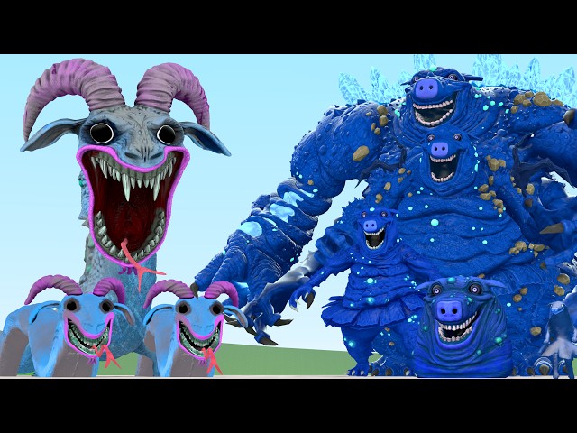 New Giant Ramamba Phase 2 Garten Of Banban Vs All Phases Of Hellish Nanny in Garry's Mod