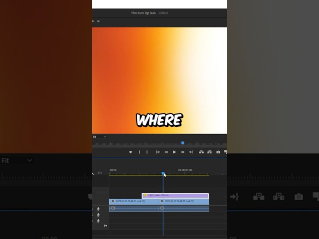 How To Add a Light Leak Transition in Premiere Pro