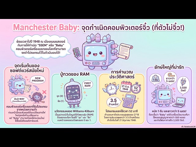 แมนเชสเตอร์ เบบี้ เครื่องจักรเครื่องหนึ่งที่สามารถรันโปรแกรมที่เก็บไว้ในหน่วยความจำได้เป็นครั้งแรก
