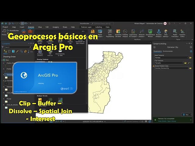 Geoprocesos básicos en Arcgis Pro (Clip - Buffer - Dissolve - Spatial Join - Intersect)