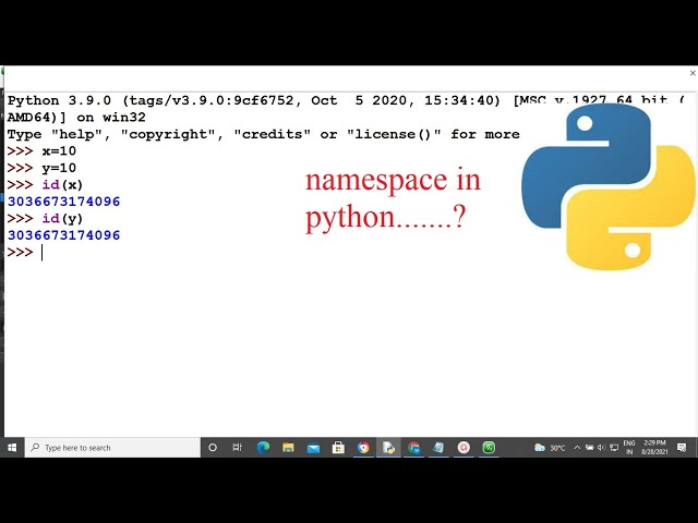namespaces in python