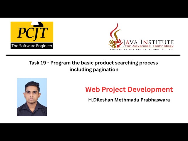 Program the basic product searching process including pagination
