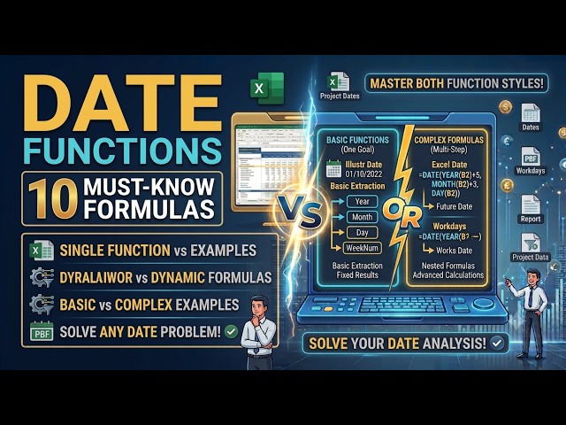 “Excel Date Functions for Financial Modeling | 10 Essential Formulas”